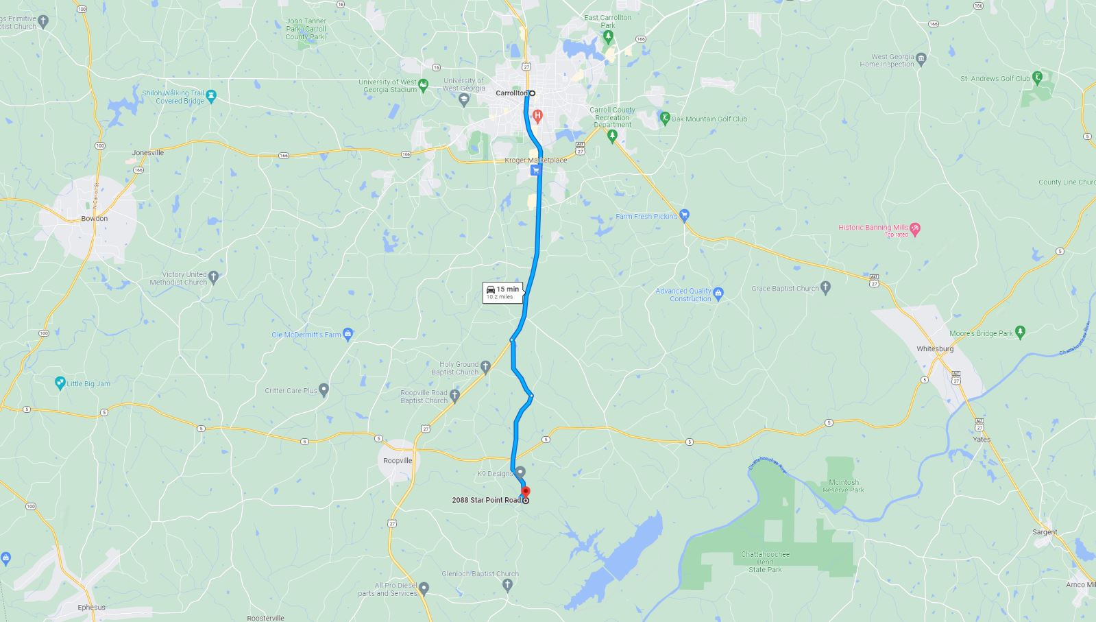 5.95 Acres Wooded Lot for Getaway or Build, Carrollton, GA 30116